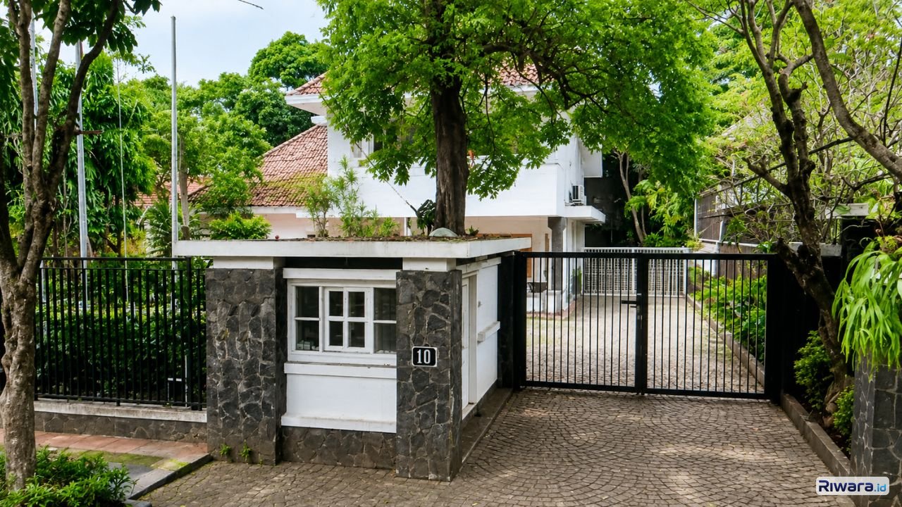 Rumah peninggalan Mohammad Yamin di Jalan Diponegoro Nomor 10 Menteng Jakarta Pusat yang pernah menjadi kediaman keluarga dan dijadikan agunan pembiayaan proyek PT RADNET